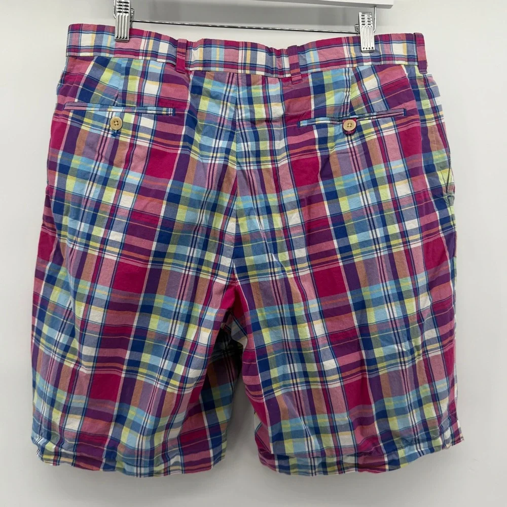 Polo Golf Ralph Lauren‎ Shorts Mens 36 Multi Color Plaid Linus Fit Cotton Madras